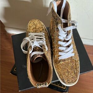 Christian Louboutin Glitter Fashion Sneakers.